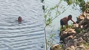 VÍDEO: Influencer encontra corpo no Rio Itacaiunas e quase se afoga ao tentar resgate